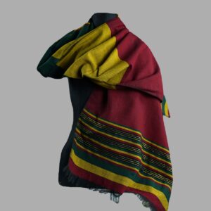 Echarpe éthiopienne vert jaune rouge