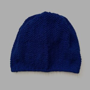 Bonnet mailles serrées - bleu