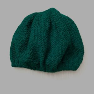 Bonnet mailles serrées - vert