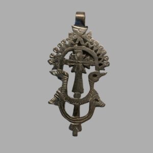 Pendentif croix éthiopienne en étain 2