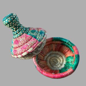 Panier traditionnel éthiopien avec couvercle haut